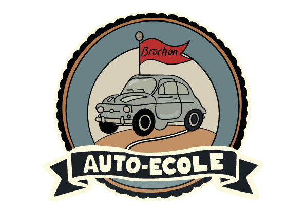 Logo brochon auto école